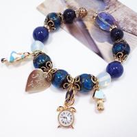 Lampwork Bracelets, with Lapis Lazuli, fashion jewelry & different styles for choice, more colors for choice,  16cm, Sold By PC