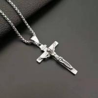 Stainless Steel Pendants, 316L Stainless Steel, Crucifix Cross, plated, fashion jewelry & Unisex, more colors for choice, 61*31mm, Sold By PC