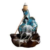 Backflow Incense Burner Porcelain plated purify the air  Sold By PC