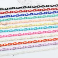Akryl kæde, forgyldt, Bæredygtig & du kan DIY, flere farver til valg, 8x13mm, Solgt af m