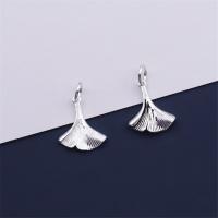 925 Sterling Silver Pendant Ginkgo Leaf plated DIY Sold By PC