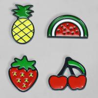 Tibetan Style Brooches, Fruit, plated, Unisex & different styles for choice & enamel, more colors for choice, nickel, lead & cadmium free, 10PCs/Lot, Sold By Lot