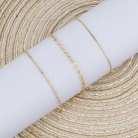 Zinc Alloy Anklet three pieces & fashion jewelry golden Sold By Set