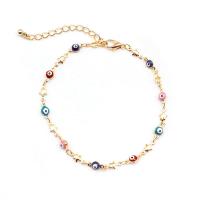 Tibetan Style Anklet, Evil Eye, plated, fashion jewelry & different styles for choice & for woman, more colors for choice, 210+50mm, Sold By Strand