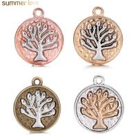 Zinc Alloy Pendants Round plated DIY nickel lead & cadmium free 19MM Sold By PC