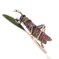 Zinc Alloy Brooches Insect plated fashion jewelry & for woman & with rhinestone nickel lead & cadmium free Sold By PC