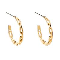 Zinc Alloy Stud Earring with 925 Sterling Silver gold color plated for woman nickel lead & cadmium free Sold By Bag