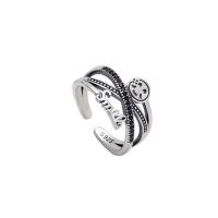 Латунь Манжеты палец кольцо, плакирован серебром, разные стили для выбора & Женский, не содержит никель, свинец, размер:6-7, продается PC