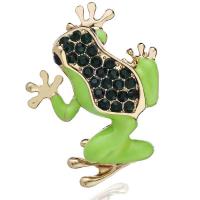 Zink Alloy Broscher, Frog, plated, mode smycken & för kvinna & med strass, nickel, bly och kadmium gratis, 44x33mm, Säljs av PC