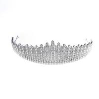 Bridal Tiaras, Brass, with Cubic Zirconia, fashion jewelry, white, Sold By PC