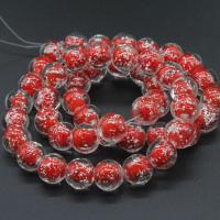 Gold Sand & Silver Foil Lampwork Beads Round DIY 10mm Approx 2mm Sold By Bag