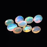 Opal rivoli cabochon, Ellipse, polished, DIY & faceted, multi-colored, Sold By PC