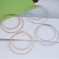 Zinc Alloy Hoop Earring plated for woman nickel lead & cadmium free 50mm Sold By Pair