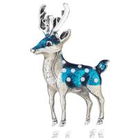 Zinc Alloy Brooches Deer plated fashion jewelry & for woman & enamel nickel lead & cadmium free Sold By PC
