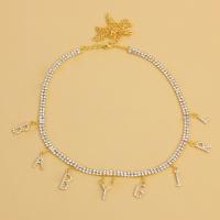 Fashion Choker Necklace Zinc Alloy with Rhinestone for woman nickel lead & cadmium free Sold Per 14 Inch Strand