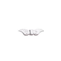 925 Sterling Silver Spacer Bead, Angel Wing, DIY, 14x3.50mm, Hole:Approx 0.9mm, Sold By PC