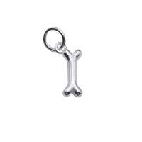 925 Sterling Silver Pendant Dog Bone DIY Approx 4mm Sold By PC
