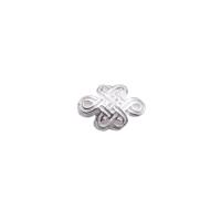 925 Sterling Silver Spacer Bead, Chinese Knot, plated, DIY, more colors for choice, 6x9mm, Hole:Approx 1.6mm, Sold By PC