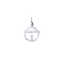 925 Sterling Silver Pendant, plated, DIY & hollow, more colors for choice, 10x11mm, Hole:Approx 3.5mm, Sold By PC