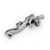 Stainless Steel Animal Pendants, 316L Stainless Steel, silver color plated, DIY & Unisex, 26x58mm, Sold By PC