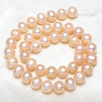 Cultured Round Freshwater Pearl Beads, natural, pink, Grade A, 10-11mm,13*8cm, Hole:Approx 0.8mm, Sold Per Approx 15 Inch Strand