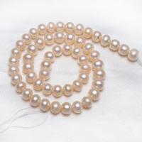 Cultured Potato Freshwater Pearl Beads, natural, pink, 8-9mm,13*8cm, Hole:Approx 0.8mm, Sold Per Approx 15.5 Inch Strand