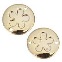 Brass Jewelry Connector Round gold color plated Approx 0.5mm Sold By Lot