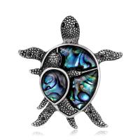 Shell Brooch Zinc Alloy with Abalone Shell silver color plated for woman nickel lead & cadmium free Sold By PC