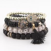 Bodhi Multilayer Bracelets with Alloy & Acrylic plated Unisex 180mm Sold By Strand