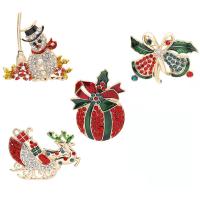 Christmas Brooches, Tibetan Style, Christmas Design & fashion jewelry & different styles for choice, more colors for choice, +, Sold By PC