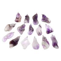 Gemstone Pendants Jewelry, Keshi, polished, DIY, light purple, 52*22*10mm, Hole:Approx 2mm, 5PCs/Bag, Sold By Bag