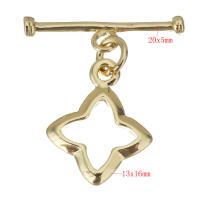 Brass Toggle Clasp, gold color plated, 20x5x2.5mm,13x16x2mm, 20PCs/Lot, Sold By Lot