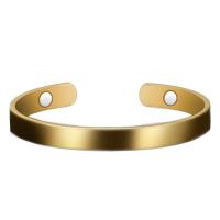 Латунь браслет-манжеты, ювелирные изделия моды, Золотой, 170X8MM, продается Strand