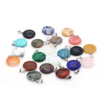Bijoux Pendentifs en pierres gemmes, pierre gemme, Rond, poli, DIY & différents matériaux pour le choix, plus de couleurs à choisir, 20x20mm, 10PC/sac, Vendu par sac