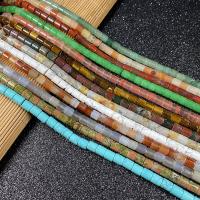 Mixed Gemstone Beads, Column, polished, DIY & different materials for choice, more colors for choice, 6x6mm, 57PCs/Strand, Sold Per 40 cm Strand