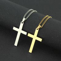 Stainless Steel Jewelry Necklace Cross plated fashion jewelry & Unisex 3*600*53*30mm Sold By Strand