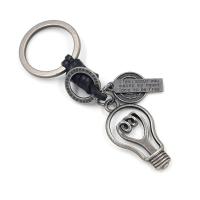 Tibetan Style Key Clasp, with PU Leather, plated, Unisex, 110mm, 10PCs/Lot, Sold By Lot
