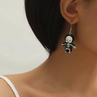 Acrylic Jewelry Earring plated fashion jewelry & for woman black Sold By Pair