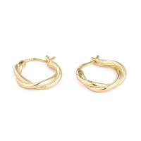 925 Sterling Silver Huggie Hoop Earring, gold color plated, for woman, 16.20x3mm, Sold By PC