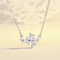 Серебряное ожерелье, 925 пробы, бабочка, Другое покрытие, ювелирные изделия моды & Женский, серебряный, 17.4*14.5*4*450mm, продается Strand
