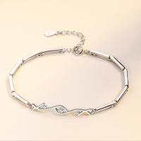 925 Sterling Silver Bangle Bracelet Donut plated fashion jewelry & for woman silver color 190mm Sold By Strand