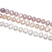 Barocco coltivate in acqua dolce Perla, perla d'acquadolce coltivata naturalmente, Pepite, naturale, nessuno, 9-10mm, Foro:Appross. 0.8mm, Venduto da filo