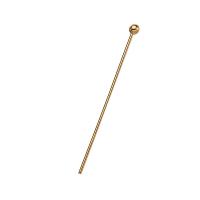 Brass Headpin gold color plated DIY nickel lead & cadmium free Sold By Bag
