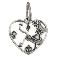 Tibetan Style Heart Pendants, plated, hollow, 20x20x2mm, Hole:Approx 7.5mm, 100PCs/Lot, Sold By Lot