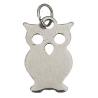 Stainless Steel Pendants, Owl, plated, 11x16.50x0.50mm, Hole:Approx 3.5mm, 50PCs/Lot, Sold By Lot