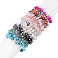 Gemstone Bracelets, Natural Stone, irregular, fashion jewelry & for woman, more colors for choice, 180mm, Sold By Strand