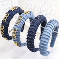 Hair Bands, Denim, with Tibetan Style, plated, fashion jewelry & for woman, more colors for choice, 30mm, Sold By PC