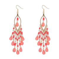 Fashion Fringe Earrings Zinc Alloy for woman nickel lead & cadmium free 127mm Sold By Pair