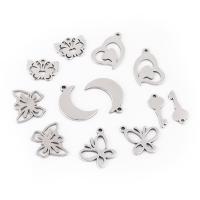 Stainless Steel Pendants, plated, DIY & different styles for choice, silver color, 10PCs/Bag, Sold By Bag