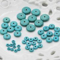 Turquoise Beads Flat Round polished DIY green Sold By Strand